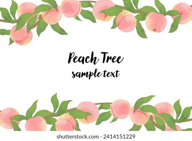 Retro Peach Vertical Line Frame Illustration
