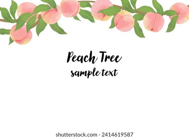 Retro Peach Vertical Line Frame Illustration
