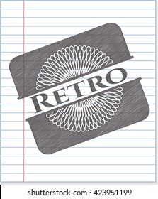Con lápices retro