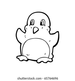 retro penguin cartoon