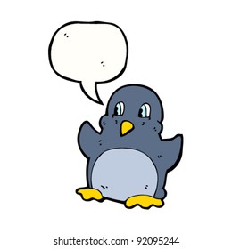 retro penguin cartoon