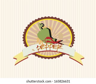 Retro pepper label 