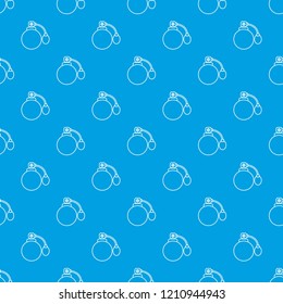 Retro perfume bottle pattern vector seamless blue repeat for any use