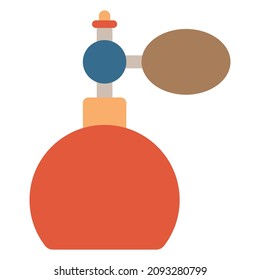 retro perfume flat clipart vector illustration