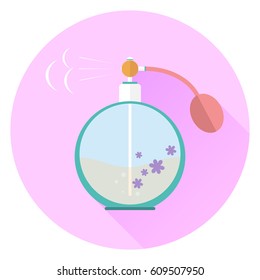 Retro perfume. Flat design, vector illustration, vector.