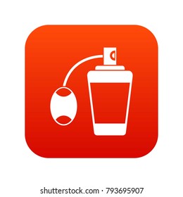 Retro perfume icon digital red for any design isolated on white vector illustration