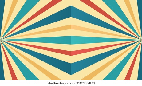 Retro perspective lines vector background