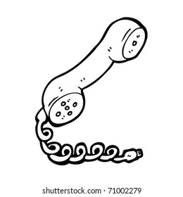 caricatura de teléfono retro