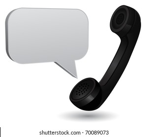 retro phone with chat box