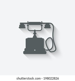 retro phone design element