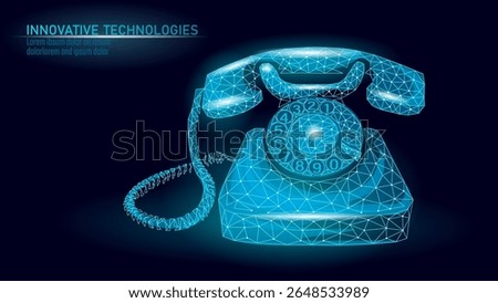 Retro phone digital transformation progress concept. Old analog telephone for technology blogs infographics presentations posters innovation topics. Vector illustration on dark gradient background.