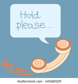 retro phone handle with bubble message