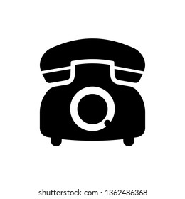 Retro phone icon. 