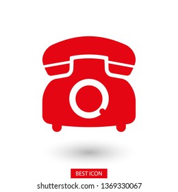 Retro phone icon. 