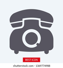 Retro phone icon. 