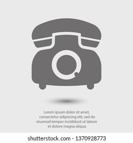 Retro phone icon. 