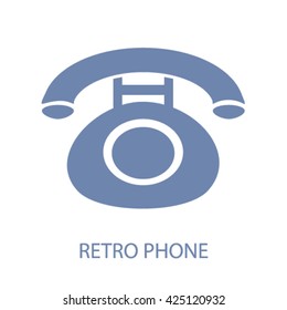 icono del teléfono retro
