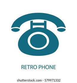 icono del teléfono retro