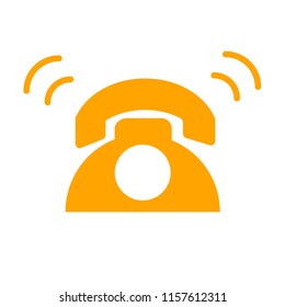 Retro phone icon. Call icon. Retro phone ring icon, isolated vector