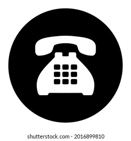 retro phone icon on the white background