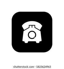 Retro phone icon symbol vector on white background