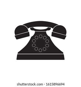 Retro phone icon. Phone Icon Vector flat design style