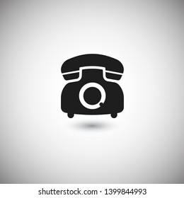 Retro phone icon. Vector web designv