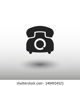 Retro phone icon. Vector web designv