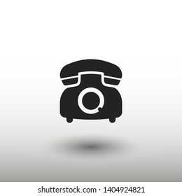 Retro phone icon. Vector web designv