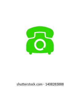 Retro phone icon. Vector web design