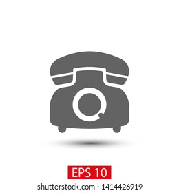 Retro phone icon. Vector web design