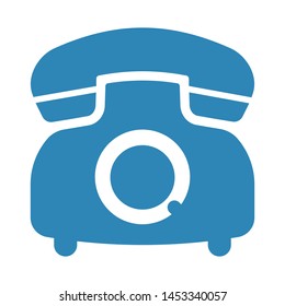 Retro phone icon. Vector web design