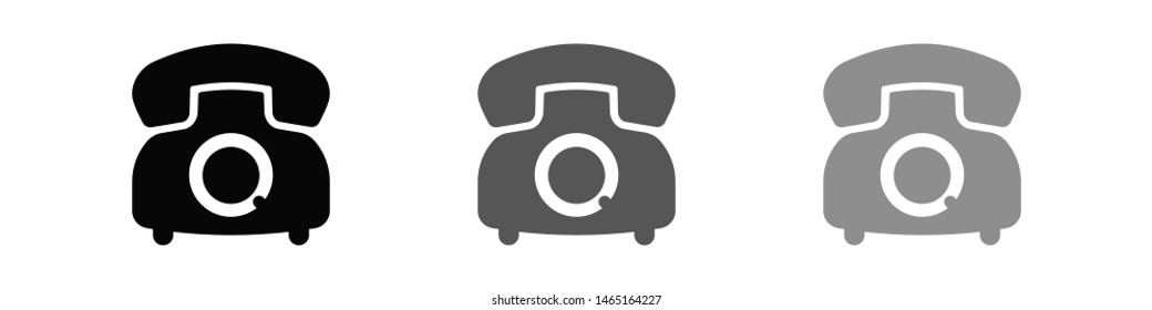 Retro phone icon. Vector web design