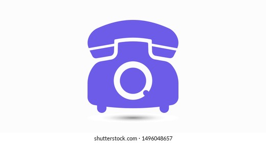 Retro phone icon. Vector web design