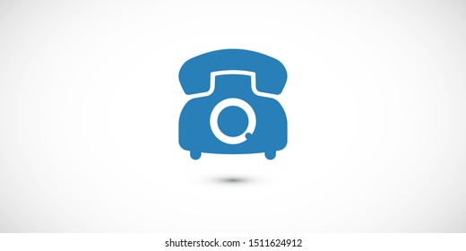 Retro phone icon. Vector web design