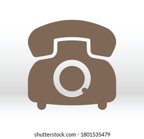 Retro phone icon. Vector web design