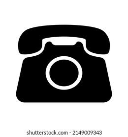 Retro phone icon. Vintage telephone. Vector illustration, isolated on white background.