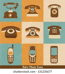 Retro Phone Icons