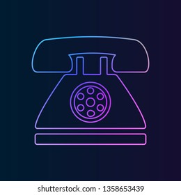 retro phone nolan icon. Simple thin line, outline vector of web, minimalistic icons for UI and UX, website or mobile application