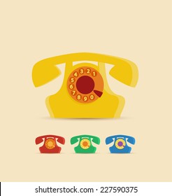 Retro Phone in a set of different colors