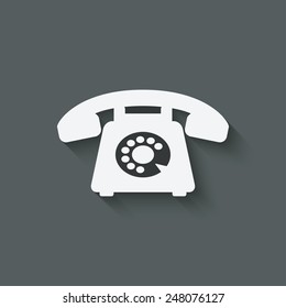 retro phone symbol - vector illustration. eps 10