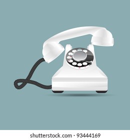 Retro phone and touch-phone, vector illustration, eps10