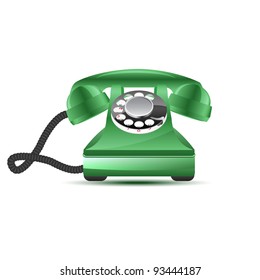 Retro phone and touch-phone, vector illustration, eps10