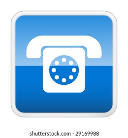 Retro phone. Vector icon