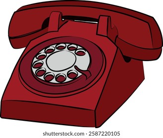 Retro Phone,red Retro Phone,old  Phone,