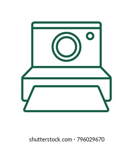 Retro photo camera icon