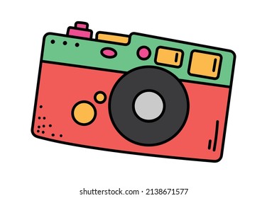 Retro Photo Camera Icon. Photography Equipment. Vector illustration