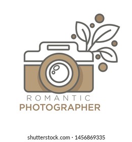 Retro photo camera photo studio isolated vector icon photographer mobile app for photoshooting premises snaps filters and effects tools, photography maker modern smartphone application emblem or logo