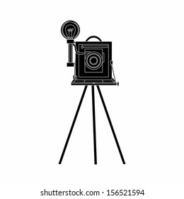 Retro photo camera, vector