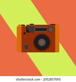 retro photo camera. vector technology illustration